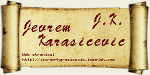 Jevrem Karašićević vizit kartica